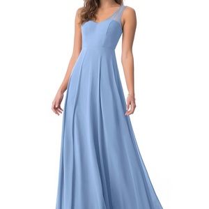 Azazie Chriselle  NWT
Steel Blue      
Size 4